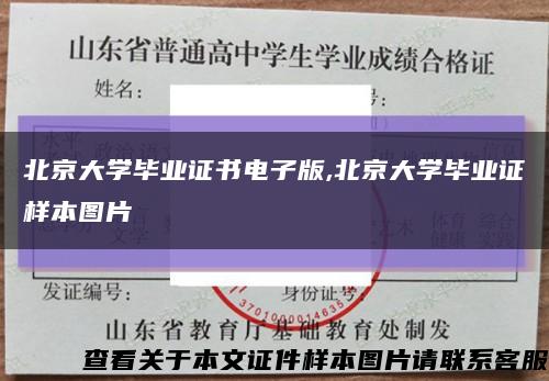 北京大學畢業證書電子版,北京大學畢業證樣本圖片縮略圖