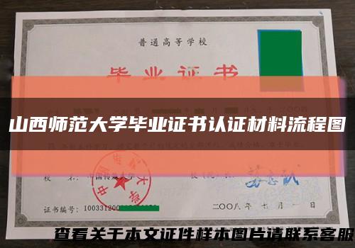山西師范大學畢業證書認證材料流程圖縮略圖
