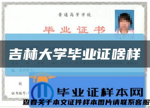 吉林大學畢業證啥樣縮略圖