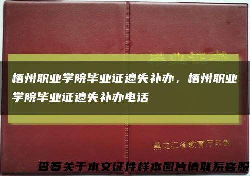 梧州職業學院畢業證遺失補辦，梧州職業學院畢業證遺失補辦電話縮略圖