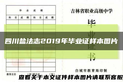 四川鹽法志2019年畢業證樣本圖片縮略圖