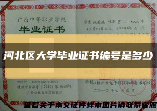 河北區大學畢業證書編號是多少縮略圖