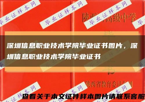 深圳信息職業技術學院畢業證書圖片，深圳信息職業技術學院畢業證書縮略圖