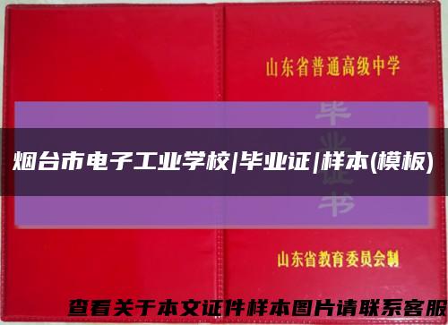 煙臺市電子工業學校|畢業證|樣本(模板)縮略圖
