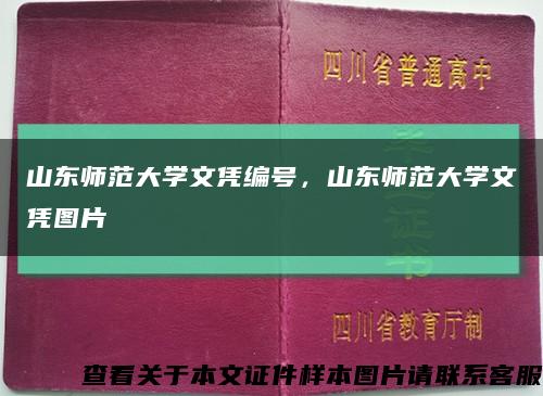 山東師范大學文憑編號，山東師范大學文憑圖片縮略圖