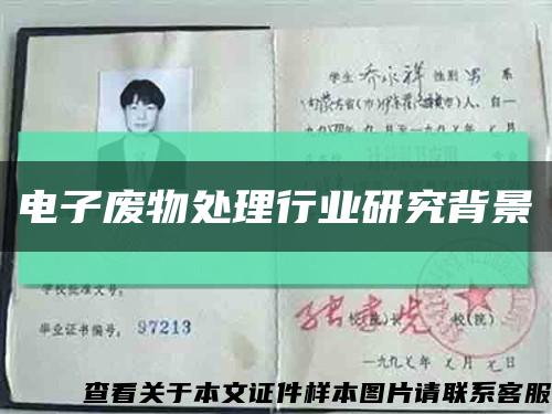 電子廢物處理行業研究背景縮略圖