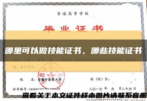 哪里可以做技能證書，哪些技能證書縮略圖