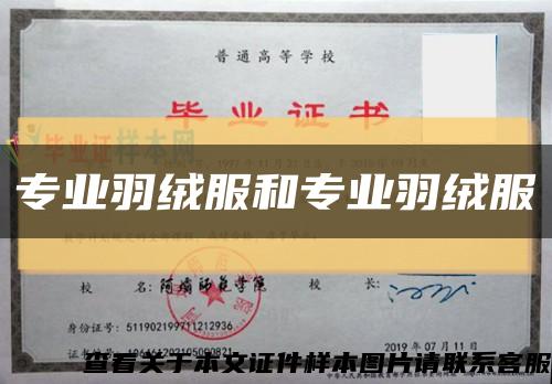 專業羽絨服和專業羽絨服縮略圖