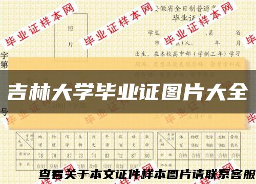 吉林大學畢業證圖片大全縮略圖