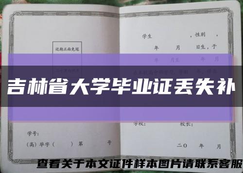 吉林省大學畢業證丟失補縮略圖