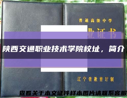 陜西交通職業技術學院校址，簡介縮略圖