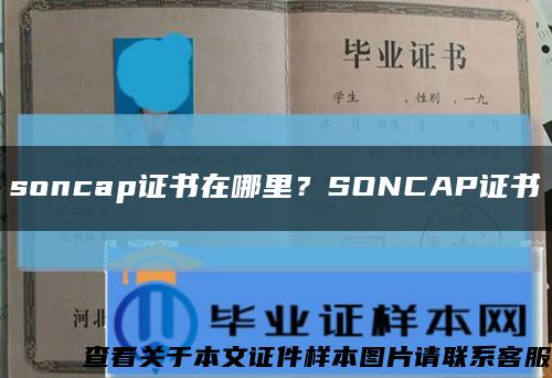 soncap證書在哪里？SONCAP證書縮略圖