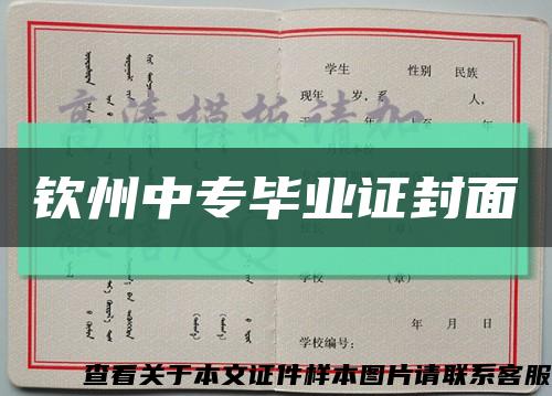 欽州中專畢業證封面縮略圖