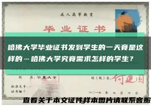哈佛大學畢業證書發到學生的一天竟是這樣的…哈佛大學究竟需求怎樣的學生？縮略圖
