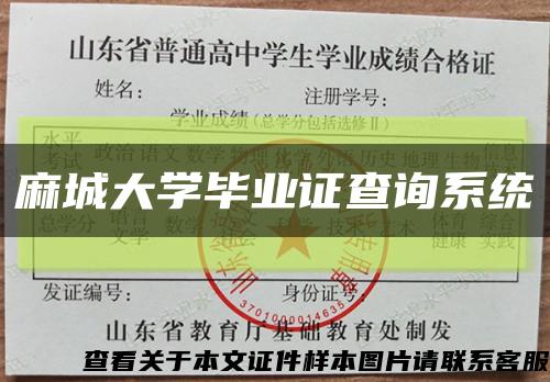 麻城大學畢業證查詢系統縮略圖