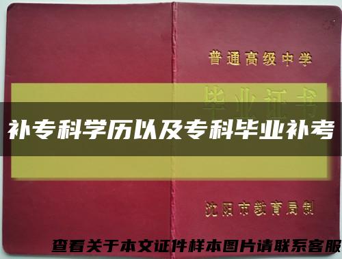 補?？茖W歷以及?？飘厴I補考縮略圖