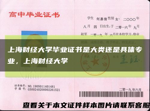 上海財經大學畢業證書是大類還是具體專業，上海財經大學縮略圖