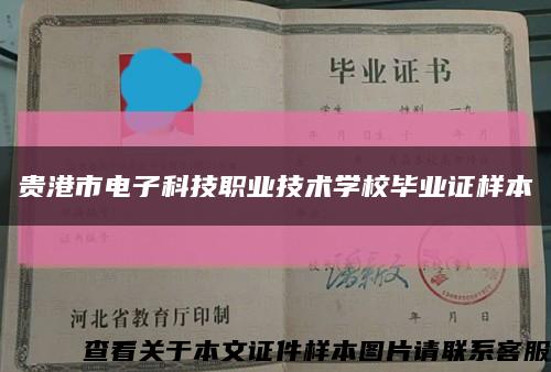 貴港市電子科技職業技術學校畢業證樣本縮略圖