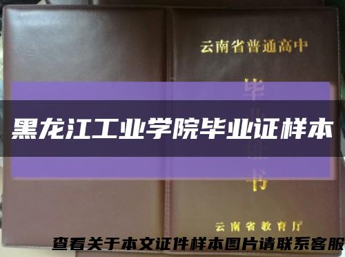 黑龍江工業學院畢業證樣本縮略圖
