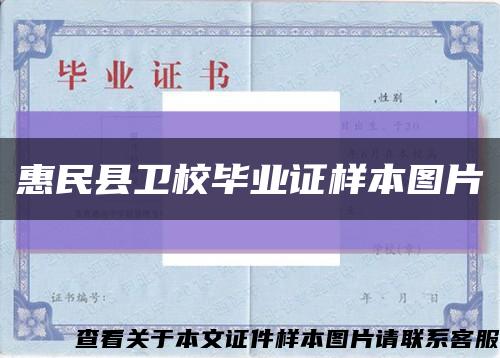 惠民縣衛校畢業證樣本圖片縮略圖