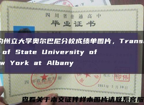 紐約州立大學奧爾巴尼分校成績單圖片，Transcript of State University of New York at Albany縮略圖