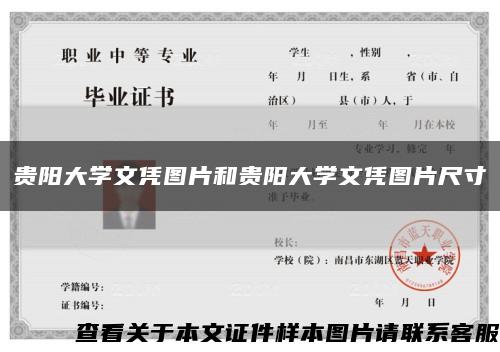 貴陽大學文憑圖片和貴陽大學文憑圖片尺寸縮略圖