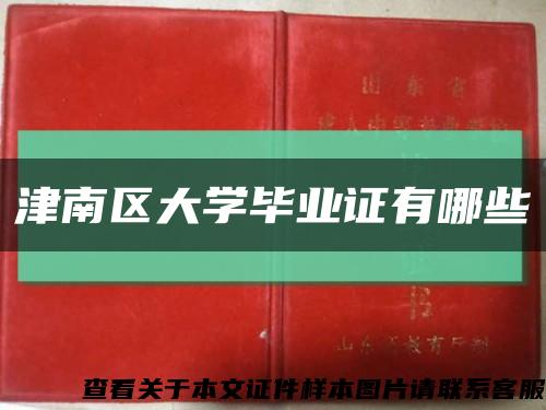 津南區大學畢業證有哪些縮略圖