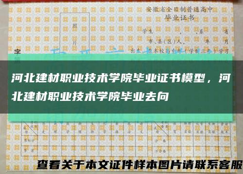 河北建材職業技術學院畢業證書模型，河北建材職業技術學院畢業去向縮略圖