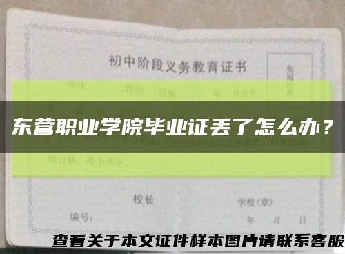 東營職業學院畢業證丟了怎么辦？縮略圖