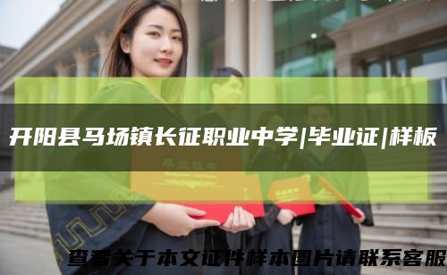 開陽縣馬場鎮長征職業中學|畢業證|樣板縮略圖