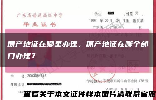 原產地證在哪里辦理，原產地證在哪個部門辦理？縮略圖