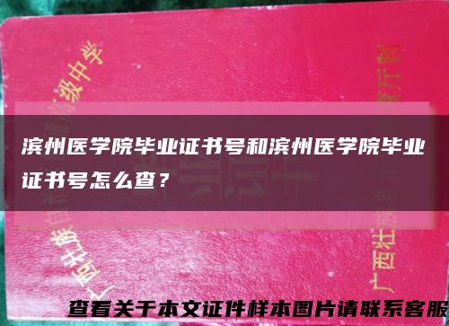 濱州醫學院畢業證書號和濱州醫學院畢業證書號怎么查？縮略圖