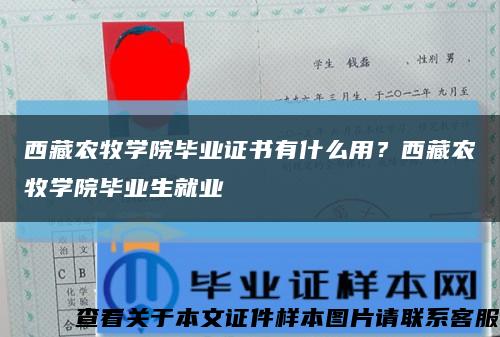 西藏農牧學院畢業證書有什么用？西藏農牧學院畢業生就業縮略圖