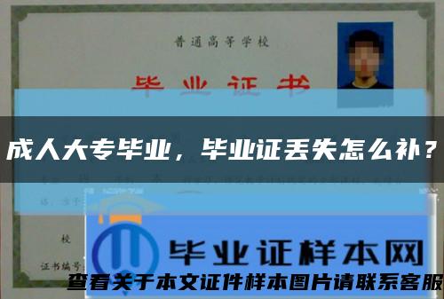 成人大專畢業，畢業證丟失怎么補？縮略圖