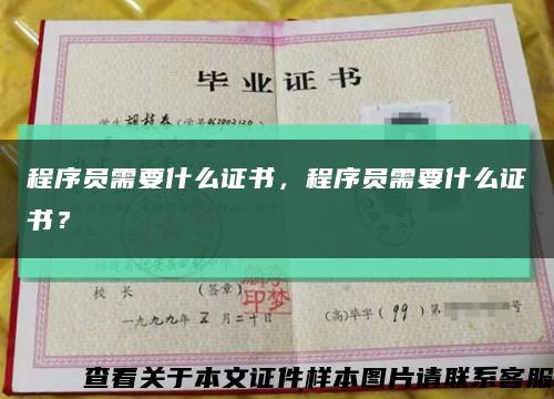 程序員需要什么證書，程序員需要什么證書？縮略圖