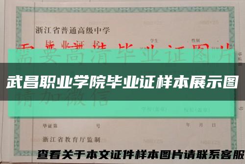 武昌職業學院畢業證樣本展示圖縮略圖