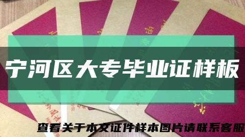 寧河區大專畢業證樣板縮略圖