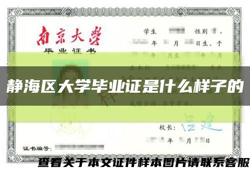靜海區大學畢業證是什么樣子的縮略圖