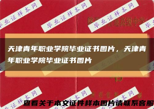天津青年職業學院畢業證書圖片，天津青年職業學院畢業證書圖片縮略圖