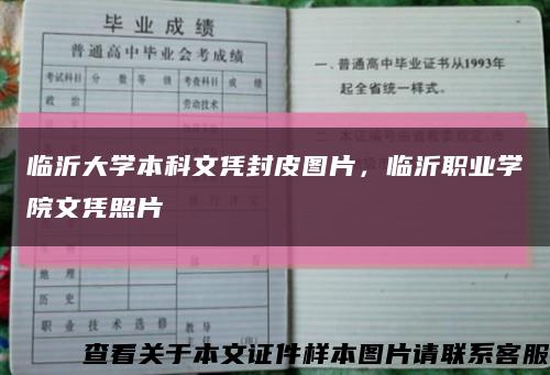 臨沂大學本科文憑封皮圖片，臨沂職業學院文憑照片縮略圖