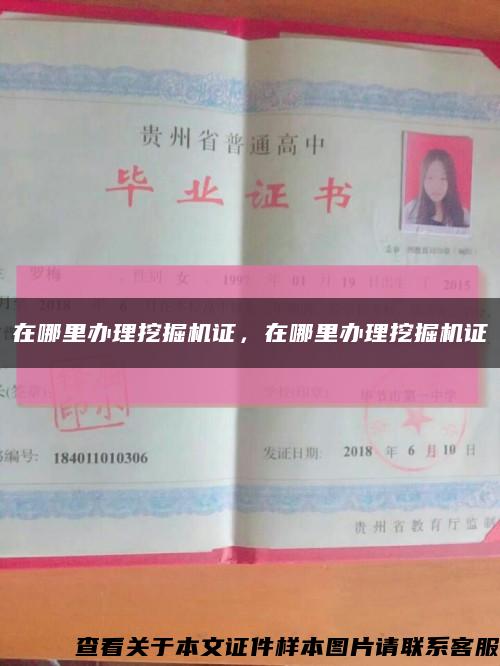 在哪里辦理挖掘機證，在哪里辦理挖掘機證縮略圖