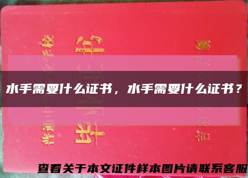 水手需要什么證書，水手需要什么證書？縮略圖