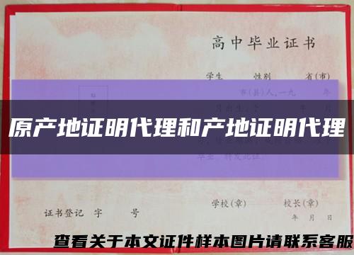 原產地證明代理和產地證明代理縮略圖