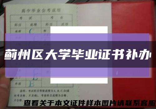 薊州區大學畢業證書補辦縮略圖