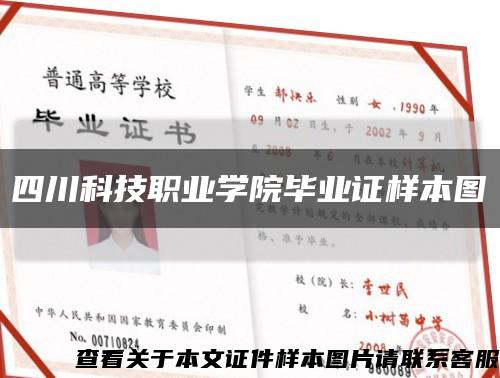 四川科技職業學院畢業證樣本圖縮略圖