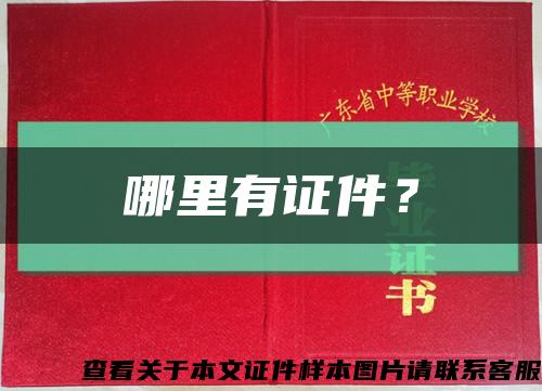 哪里有證件？縮略圖