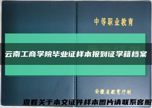 云南工商學院畢業證樣本報到證學籍檔案縮略圖