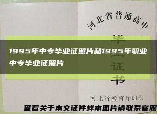1995年中專畢業證照片和1995年職業中專畢業證照片縮略圖