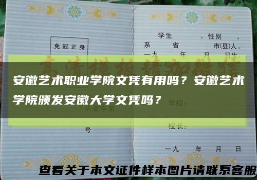安徽藝術職業學院文憑有用嗎？安徽藝術學院頒發安徽大學文憑嗎？縮略圖