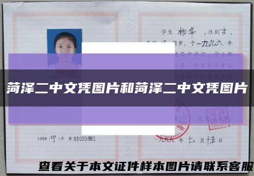 菏澤二中文憑圖片和菏澤二中文憑圖片縮略圖
